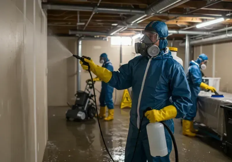 Basement Sanitization and Antimicrobial Treatment process in Lincoln Park, PA